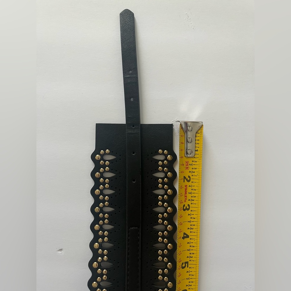 Black & Gold Studded Chain Waist Belt | Adjustable Dress Belt | Never Worn - Picture 11 of 12